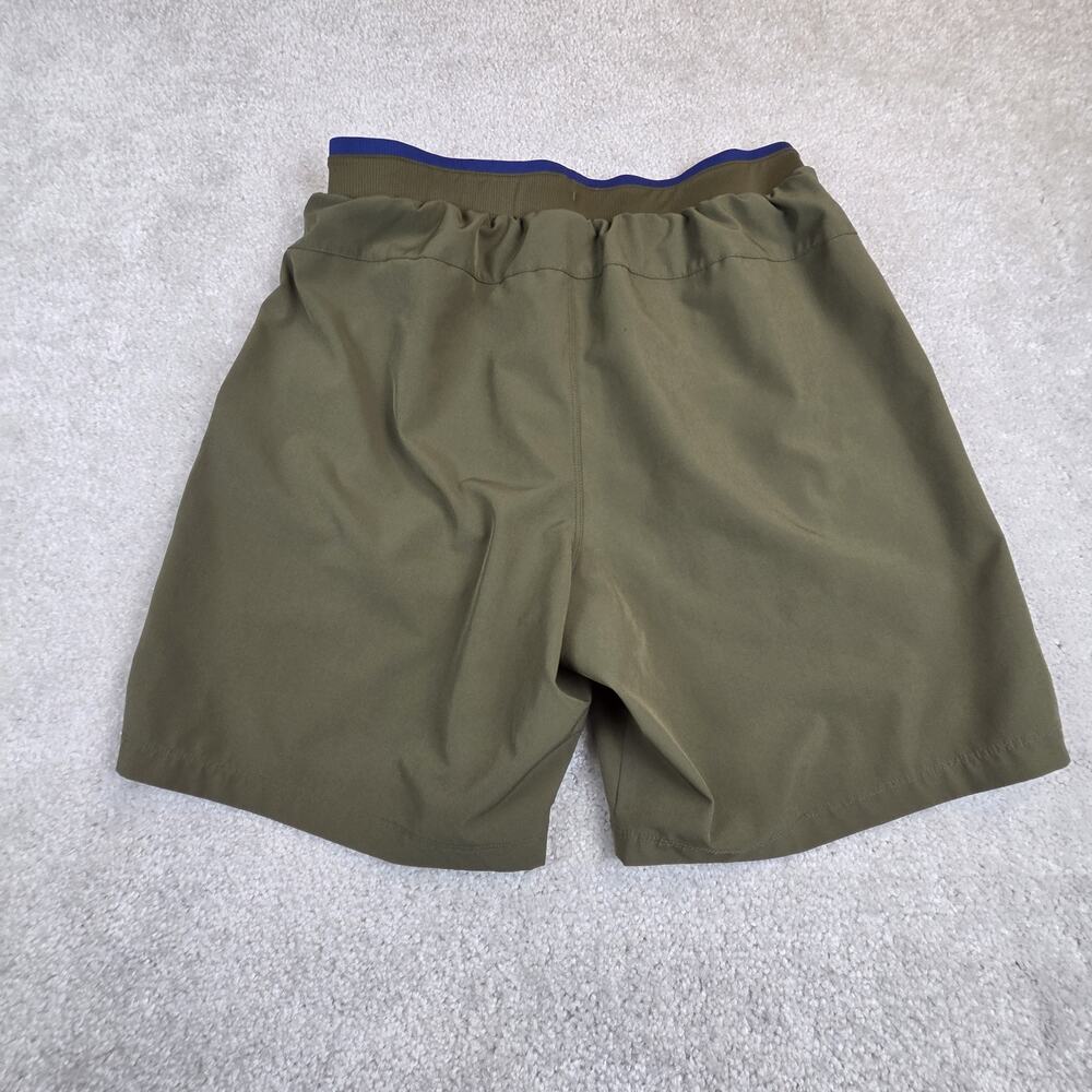 Fabletics Fundamental Shorts Mens Medium Green Black Lot (2) Athletic Gym 7 in - Picture 3 of 13